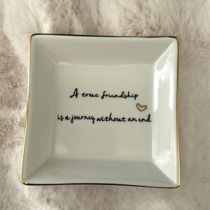 Gold trim trinket/jewelry tray